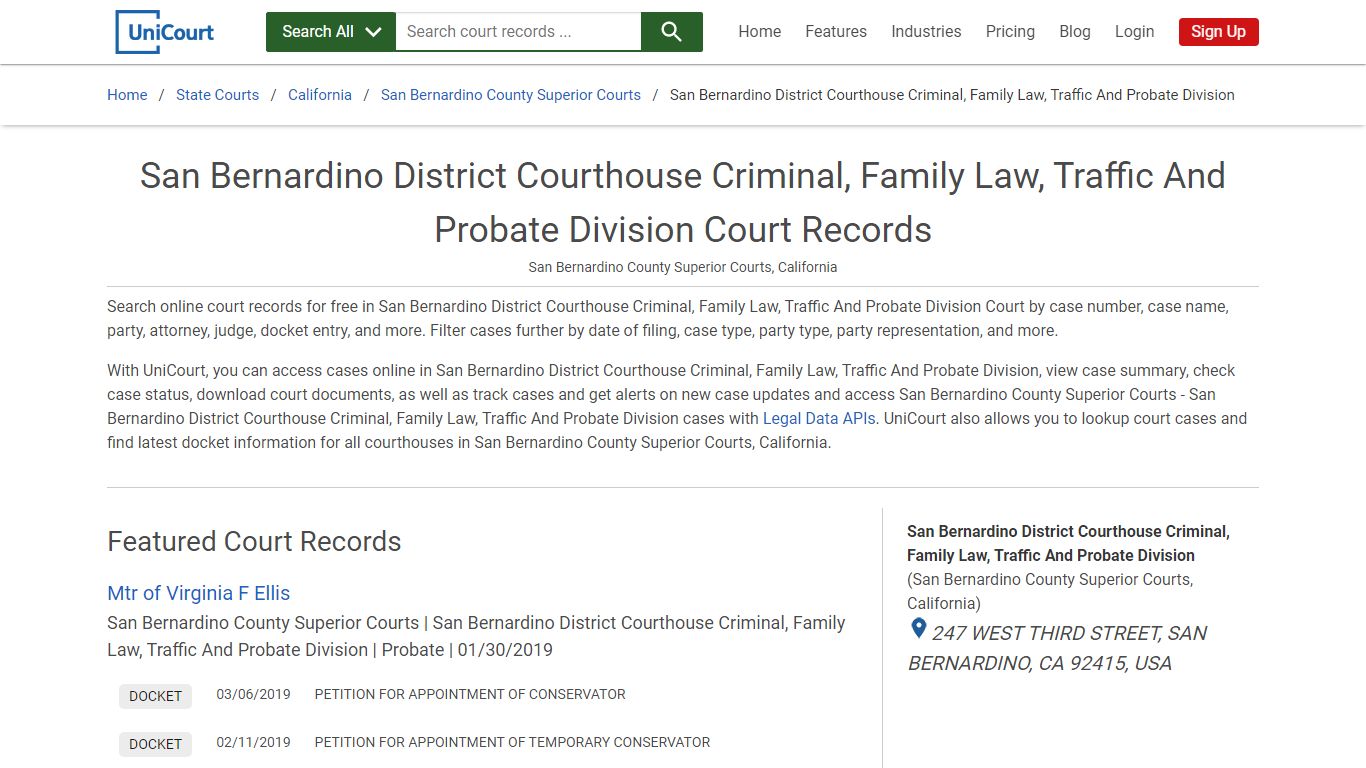 San Bernardino District Courthouse Criminal, Family Law ...
